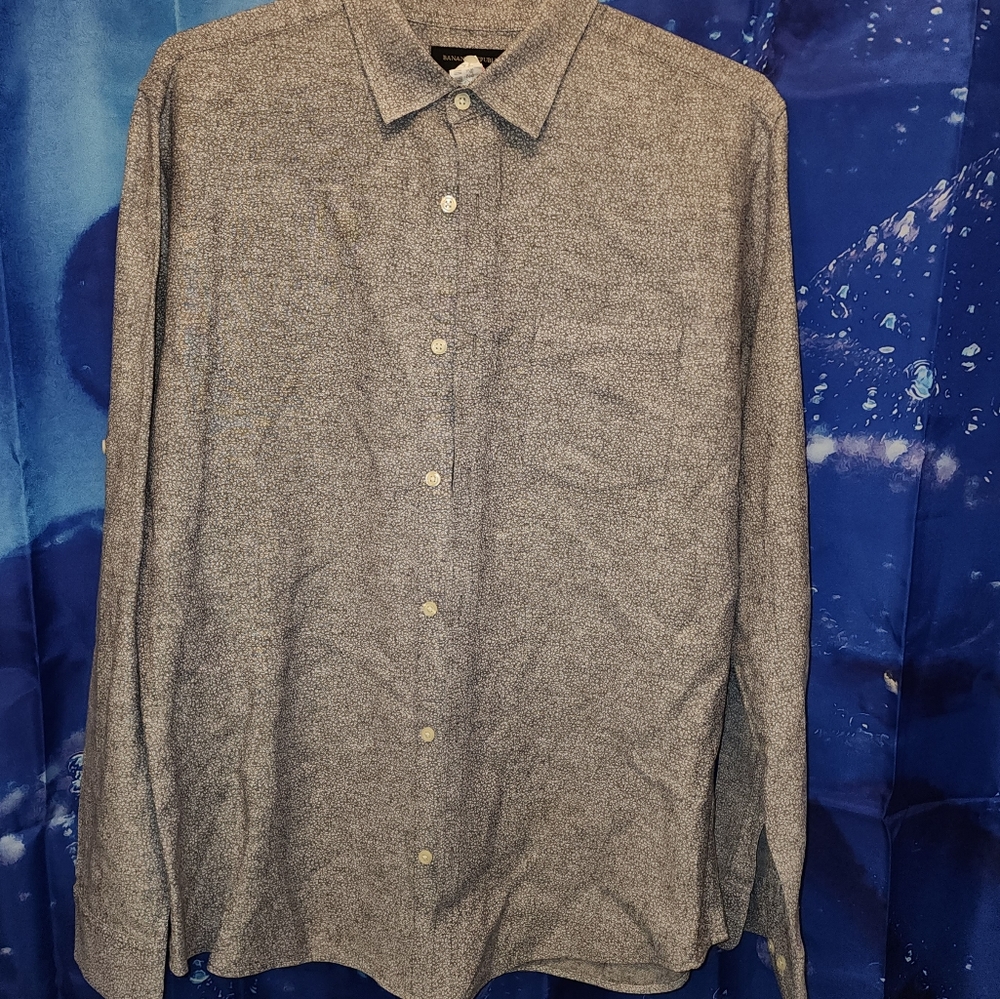 BANANA REPUBLIC MEN SHIRT UNDERTUCK FIT LARGE